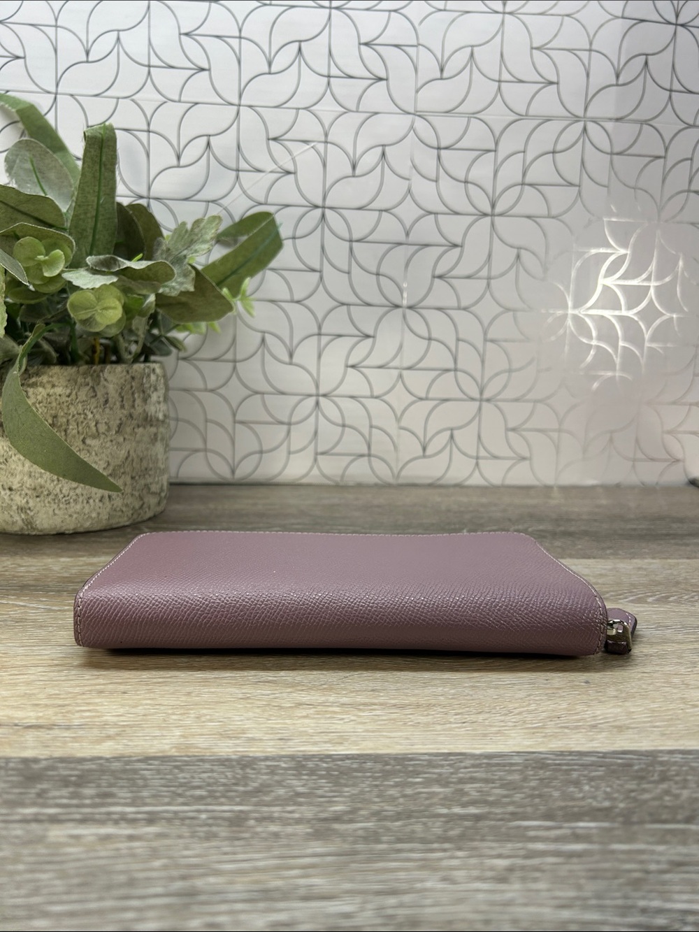 Coach Pink Leather Zip Wallet - Picture 3 of 9